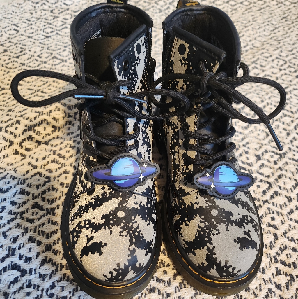 Brand New Doc Martin Space Boots For Children Size 13 GreyBlack